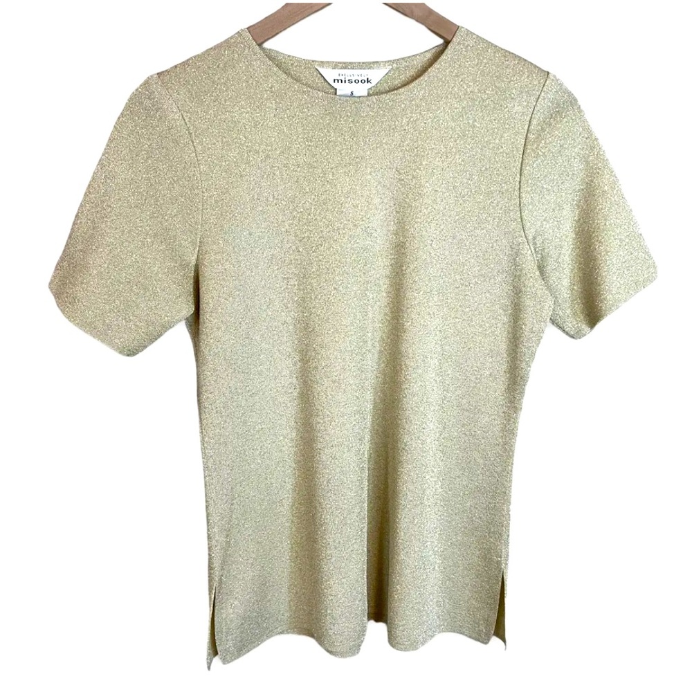 Exclusively Misook Gold Shimmer Top